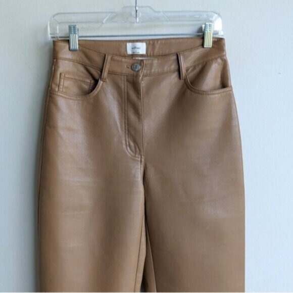 Wilfred Melina Pant - faux leather high rise in Constant Camel/Tan - Picture 7 of 9